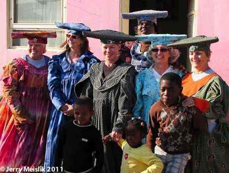 Dressing up in local costumes